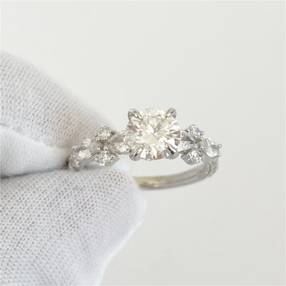 ❤️ LOW START!!! NEW!!!MOISSANITE 1.20 Carat Round Brilliant Cut Ring Size 7.0mm - Picture 9 of 9